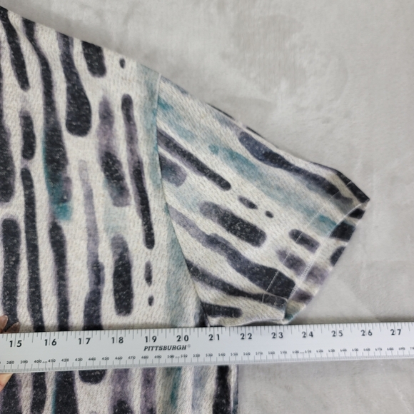 ZARA Cream & Purple Retro Striped Button-Up Men's Shirt | Size M - Picture 3 of 5